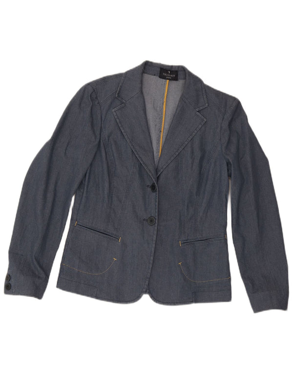 Trussardi γυναικείο τζιν τζιν μπουφάν UK 14 Large Navy Blue