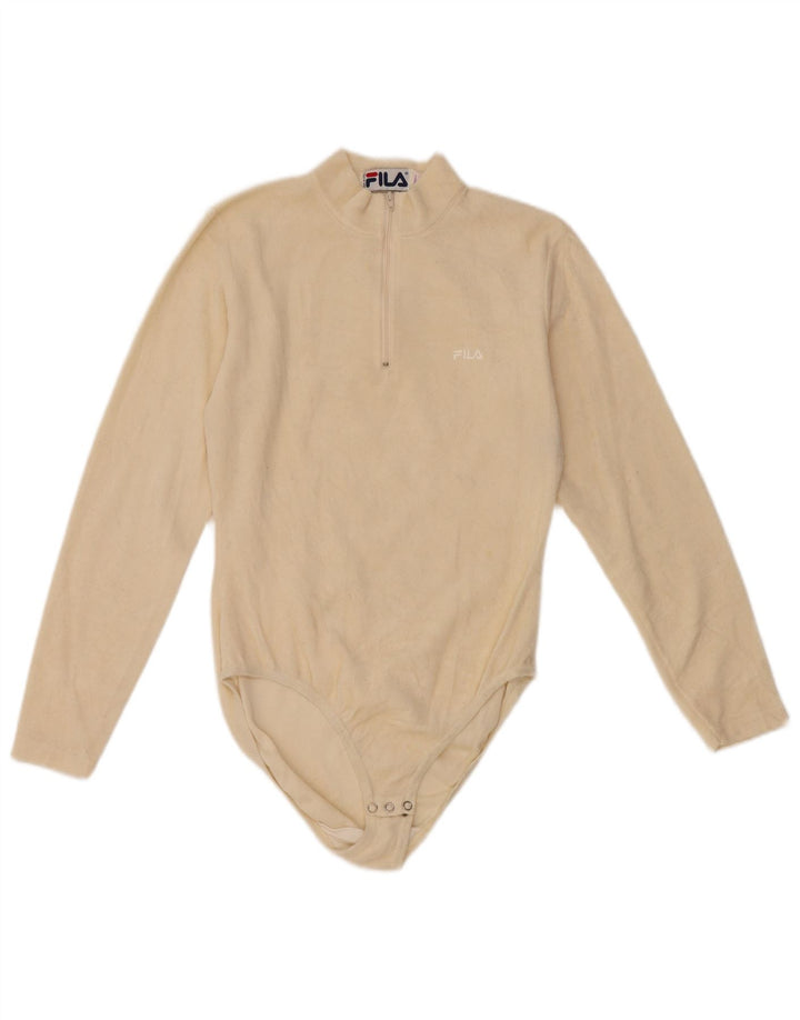 Γυναικείο μακρυμάνικο φλις φορμάκι FILA IT 42 Medium Off White