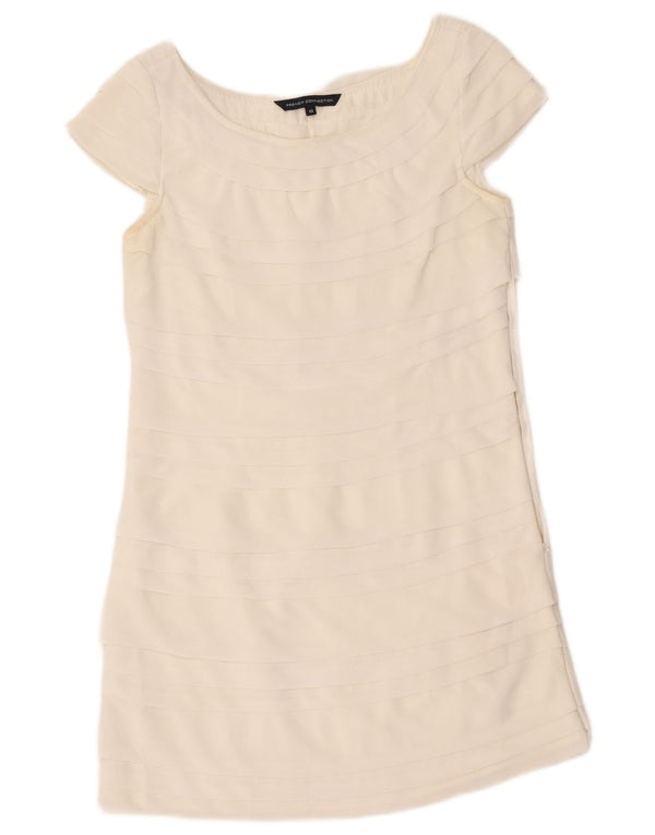 Γυναικείο φόρεμα γαλλικής σύνδεσης UK 10 Small White Polyester