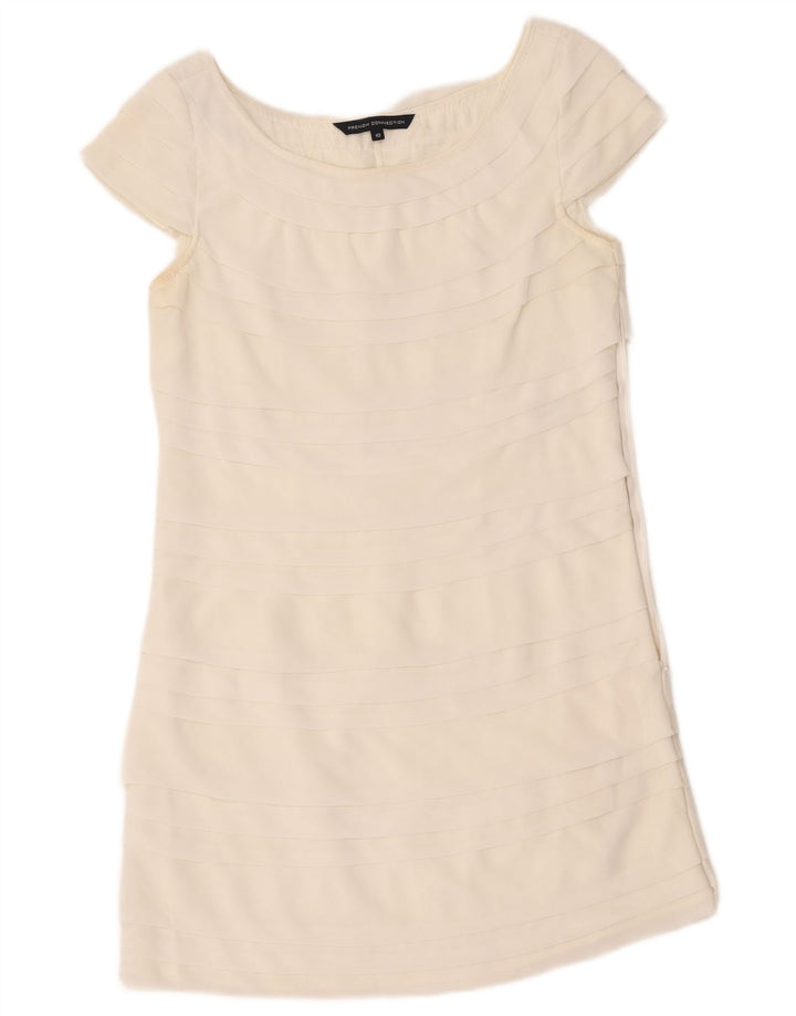 Γυναικείο φόρεμα γαλλικής σύνδεσης UK 10 Small White Polyester