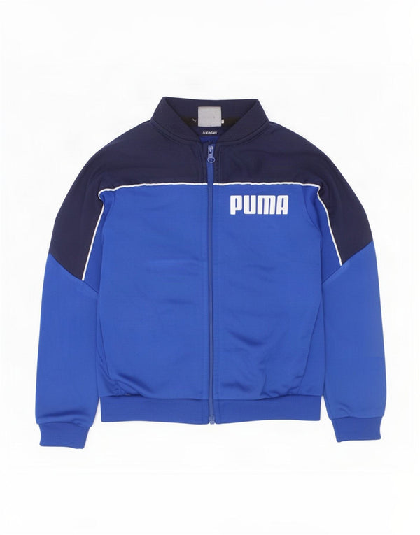 Puma Boys Graphic αθλητική φόρμα Top μπουφάν 2-3 ετών Μπλε χρώματος πολυεστέρας