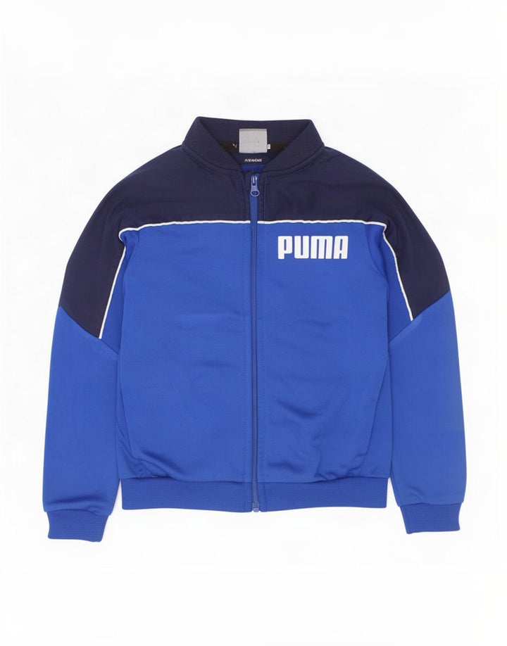 Puma Boys Graphic αθλητική φόρμα Top μπουφάν 2-3 ετών Μπλε χρώματος πολυεστέρας