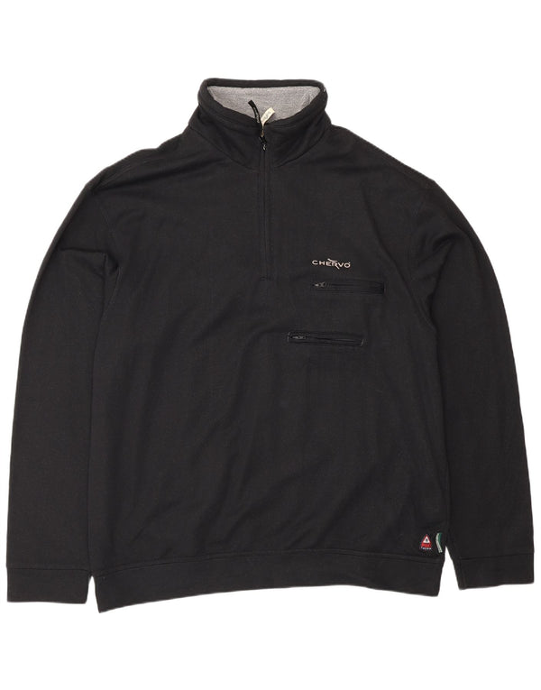 Ανδρικό φούτερ Chervo με φερμουάρ Jumper IT 58 3XL Μαύρο Πολυαμίδιο