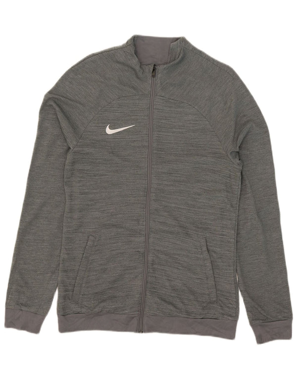 Γυναικεία φόρμα Nike Dri Fit Slim Fit Top Jacket UK 10 Small Grey Flecked