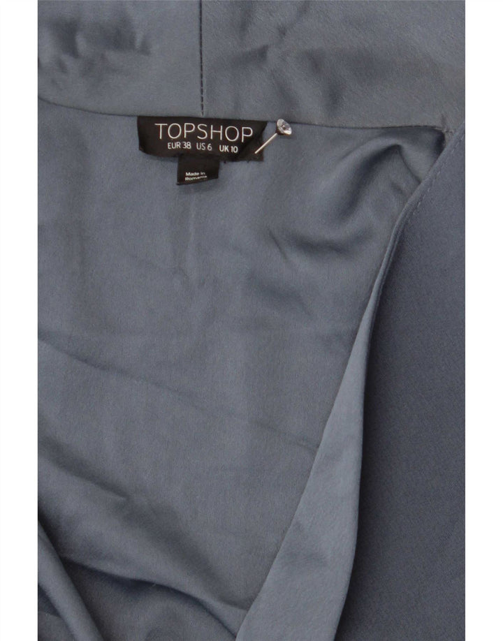 Topshop Γυναικείο Μπουφάν Blazer με διπλό στήθος UK 10 Small Blue Polyester