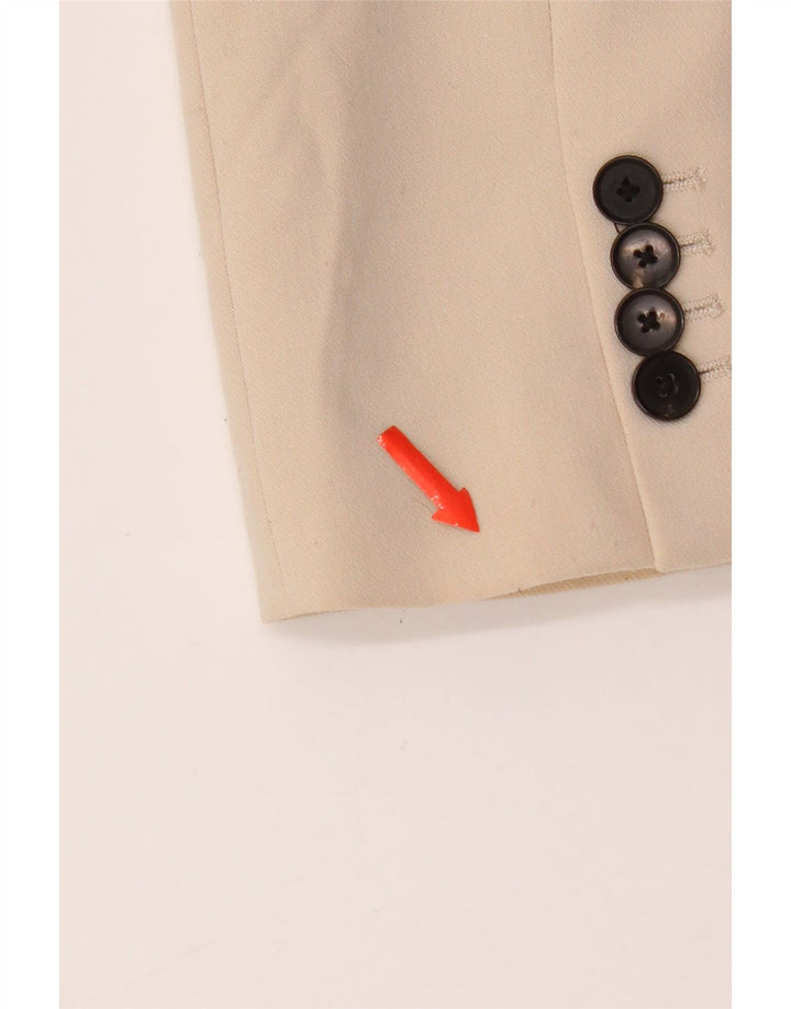 Zara Γυναικείο σακάκι 1 κουμπιού blazer UK 10 Small Beige Polyester