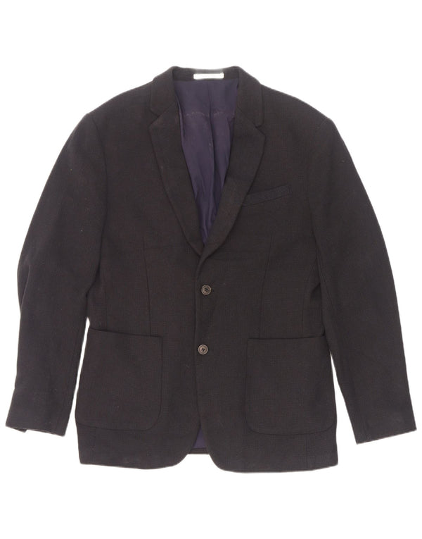 Zara Ανδρικό σακάκι μπλέιζερ με 2 κουμπιά EU 52 Large Navy Blue Polyester
