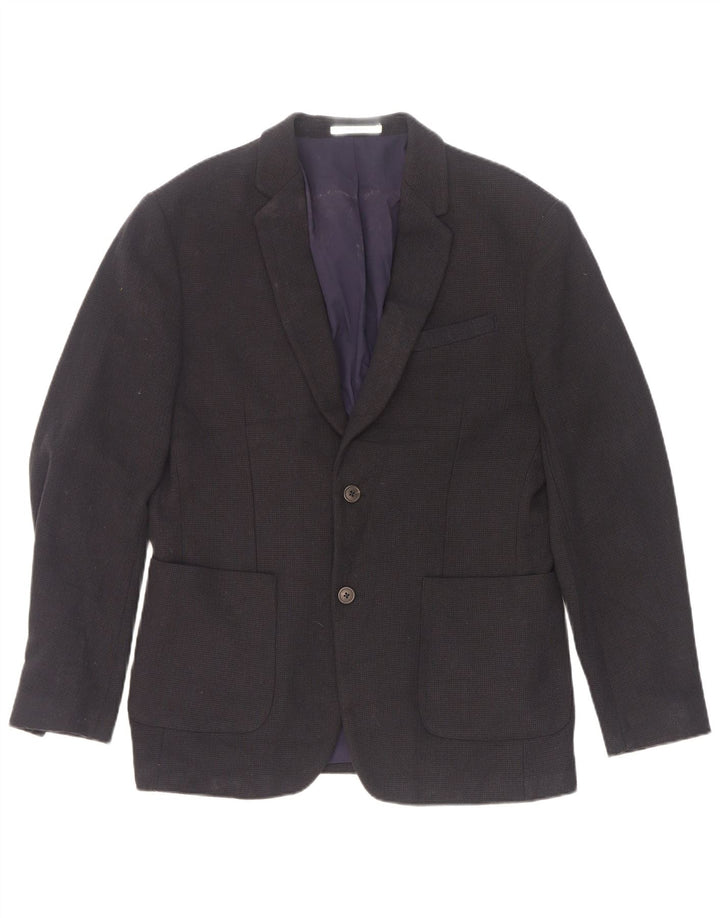 Zara Ανδρικό σακάκι μπλέιζερ με 2 κουμπιά EU 52 Large Navy Blue Polyester