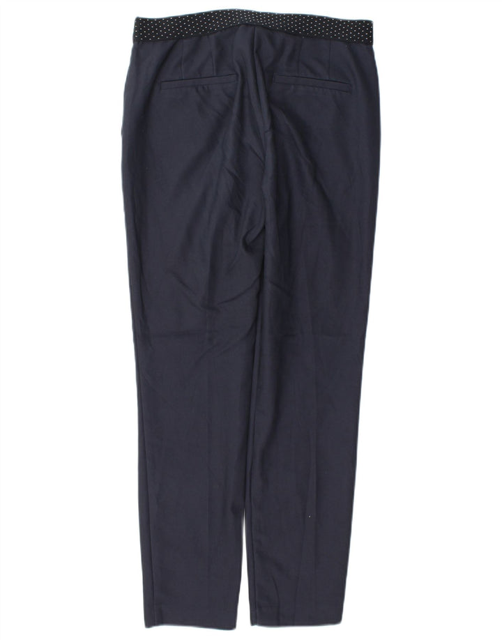 Zara Γυναικείο Slim παντελόνι Chino Small W26 L27 Navy Blue Polyester