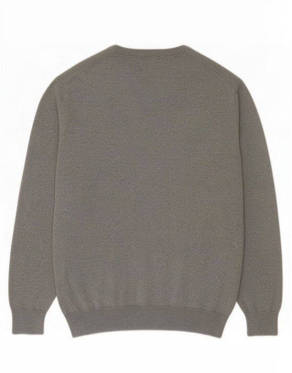 Ανδρικό πουλόβερ J. Crew με V λαιμόκοψη 2XL Γκρι βαμβακερό