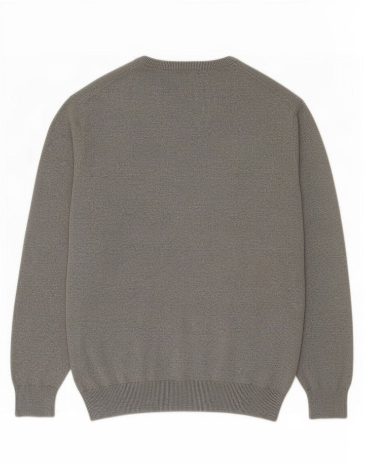 Ανδρικό πουλόβερ J. Crew με V λαιμόκοψη 2XL Γκρι βαμβακερό