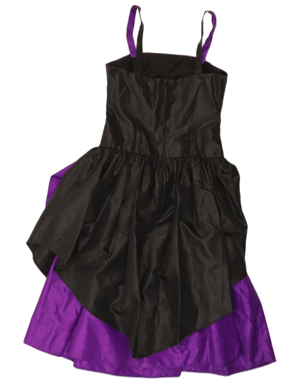 JOHN & PILL Γυναικείο αμάνικο Peplum φόρεμα UK 8 Small Black Colourblock