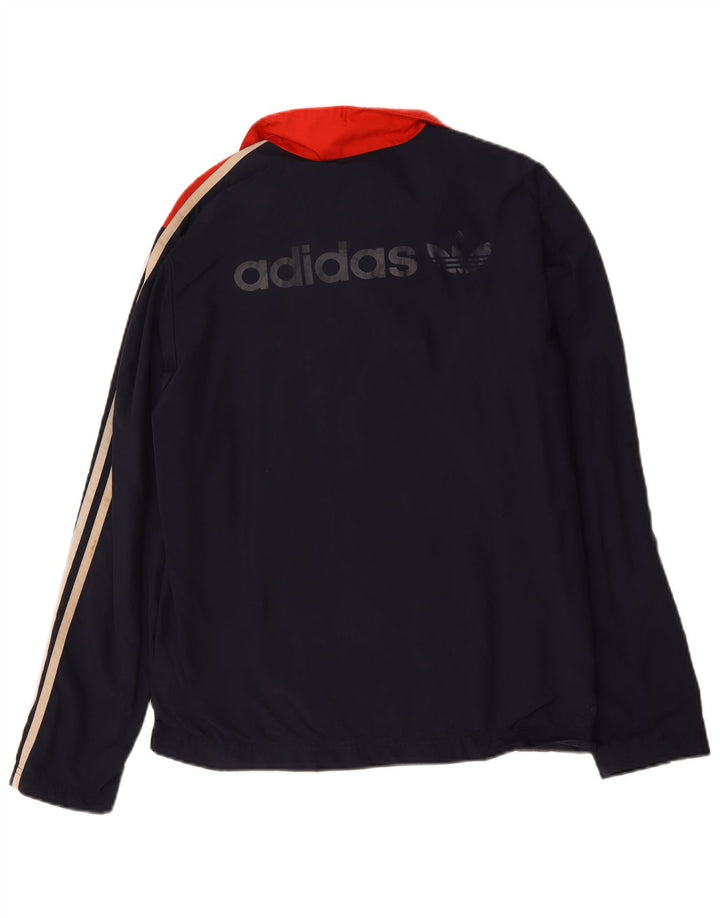 Ανδρική φόρμα φόρμας Adidas με γραφικό τοπ μπουφάν Small Navy Blue Colourblock