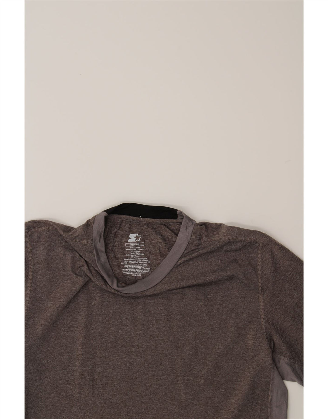 STARTER Mens T-Shirt Top UK 38/40 Medium Grey Polyester Vintage Starter and Second-Hand Starter from Messina Hembry 