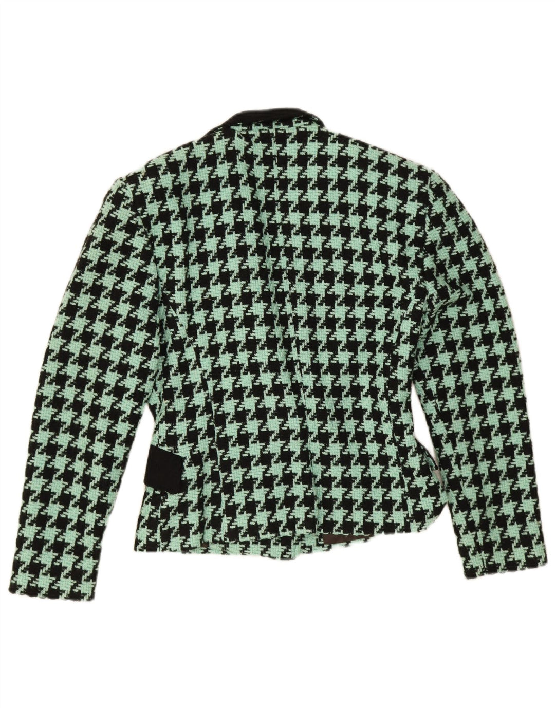 Vintage γυναικείο μπουφάν σακάκι με 2 κουμπιά EU 36 Small Green Houndstooth