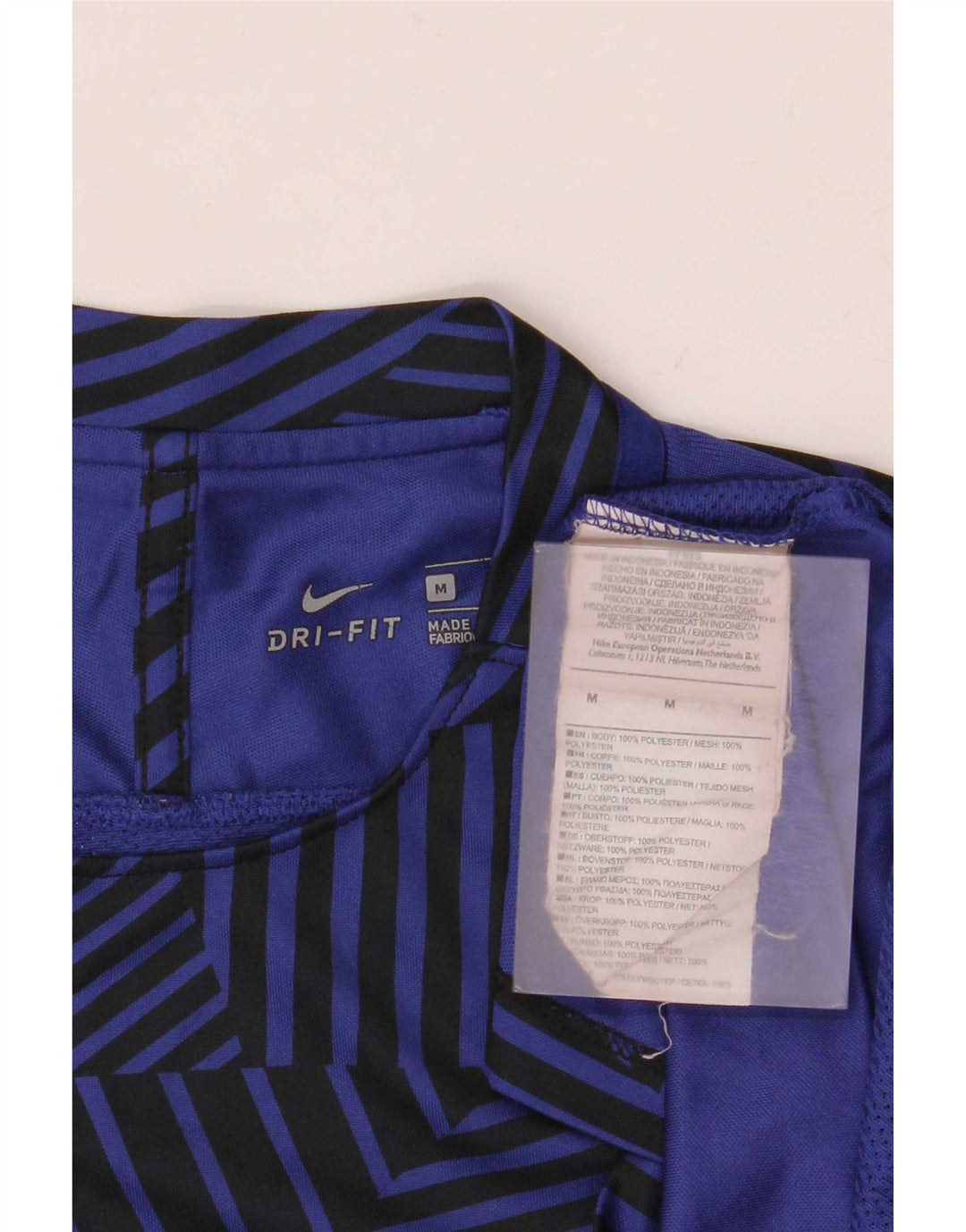 Ανδρικό μπλουζάκι Nike Dri Fit Top Medium Navy Blue γεωμετρικός πολυεστέρας