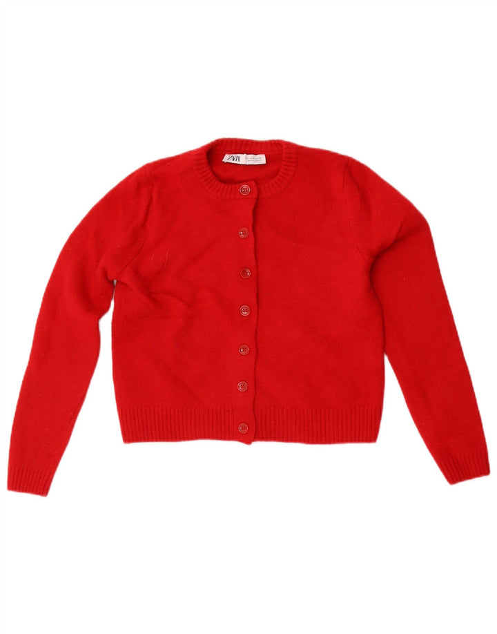 Ζακέτα Zara Crop UK 8 Small Red Wool