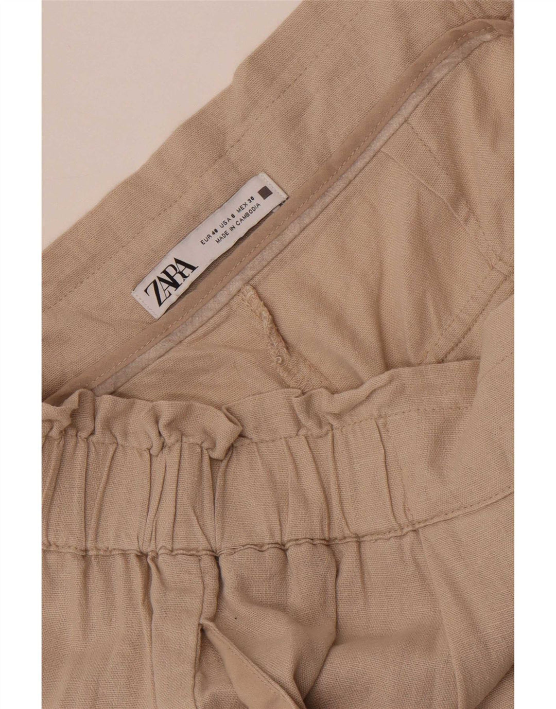 Zara Γυναικείο Παντελόνι Cargo Harem EU 40 Medium W30 L26 Beige