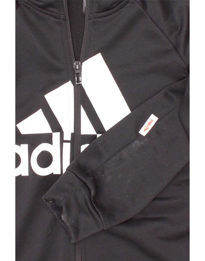 Adidas Boys Graphic αθλητική φόρμα Top Jacket 9-10 Years Black Colourblock