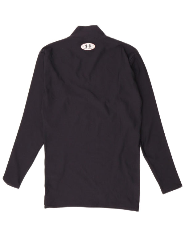 Under Armour Γυναικείο τοπ μακρυμάνικο UK 14 Large Navy Blue Nylon