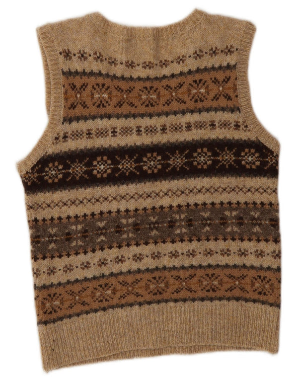 MOLOH Γυναικείο γιλέκο Tank Top Size 1 Small Brown Fair Isle Wool Classic