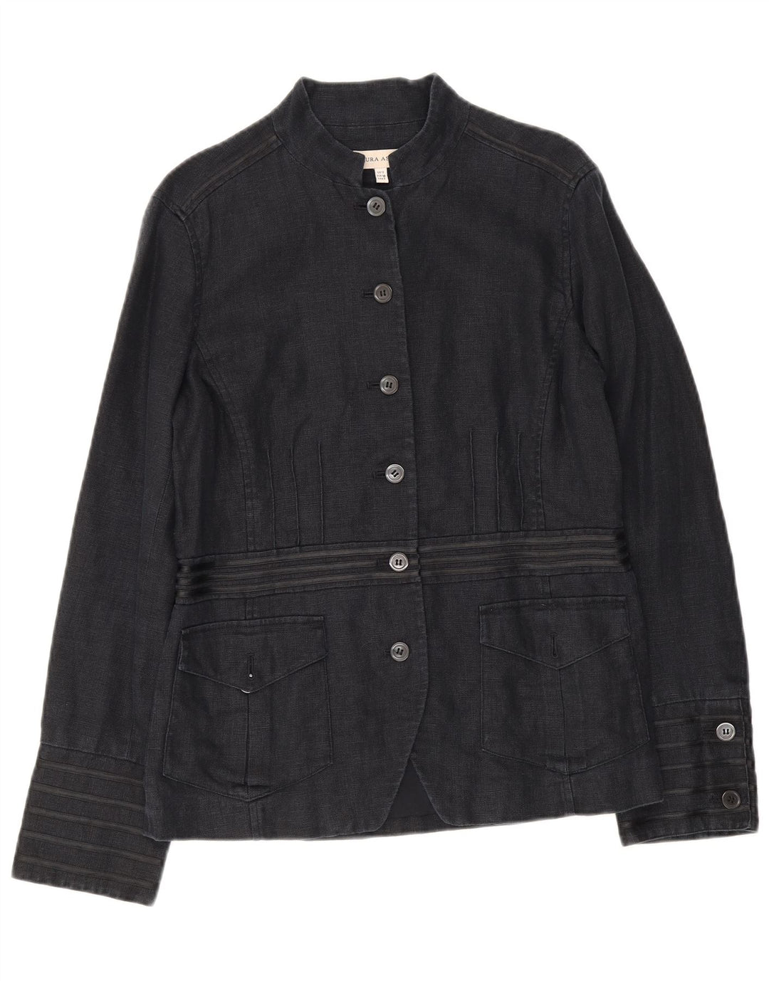 Laura Ashley Γυναικείο Military 6 Button Jacket UK 12 Medium Navy Blue