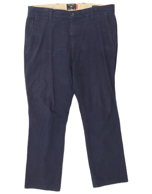 DOCKERS Ανδρικό Skinny Cropped Παντελόνι W32 L25 Navy Blue Cotton