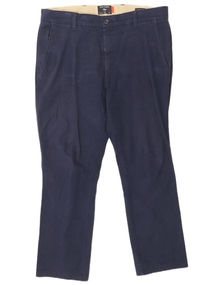 DOCKERS Ανδρικό Skinny Cropped Παντελόνι W32 L25 Navy Blue Cotton