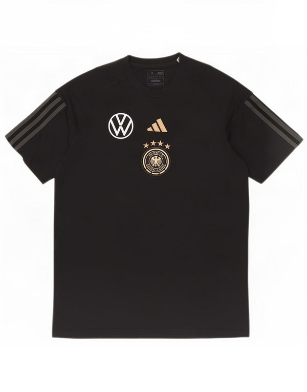 Γραφικό T-Shirt Adidas Mens Deutscher Fussball Bund Top μεσαίο μαύρο
