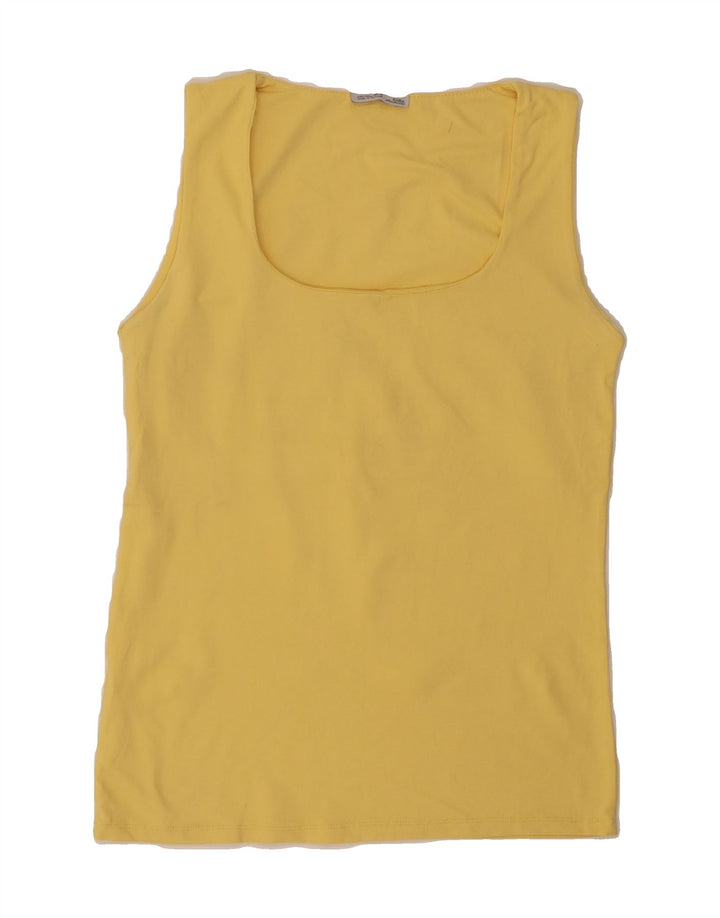 ZARA Womens Vest Top UK 14 Large Yellow Vintage Zara and Second-Hand Zara from Messina Hembry 