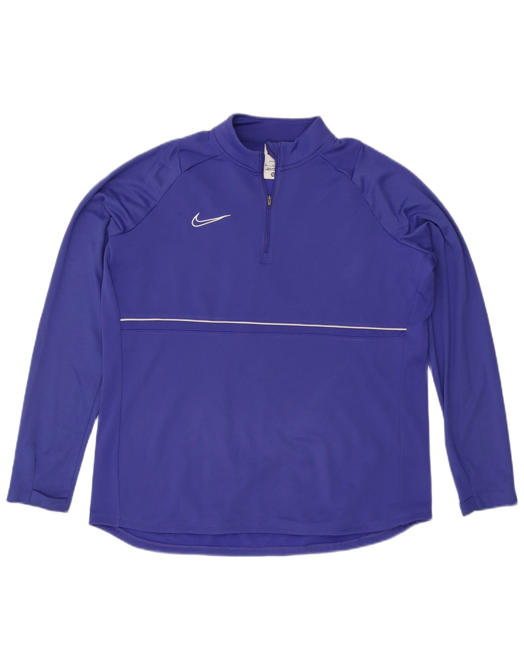 Ανδρική φόρμα πουλόβερ με φερμουάρ Dri Fit NIKE Top XL Blue Polyester