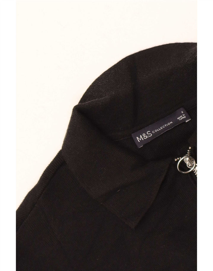 Marks & Spencer Γυναικείο μπλουζάκι πόλο UK 10 Small Black