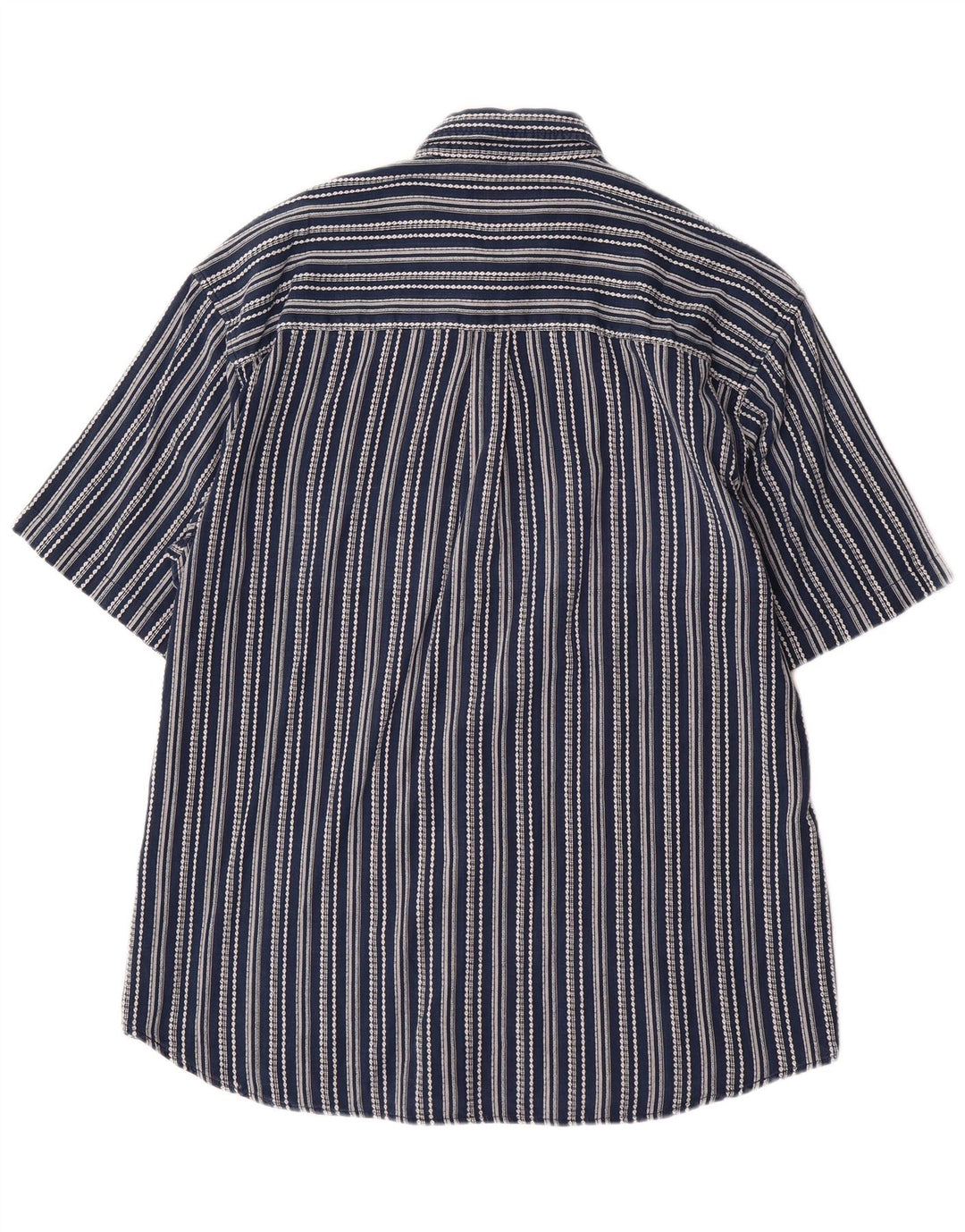 VINTAGE Ανδρικό κοντομάνικο πουκάμισο Steve XL Βαμβακερό μπλε ριγέ