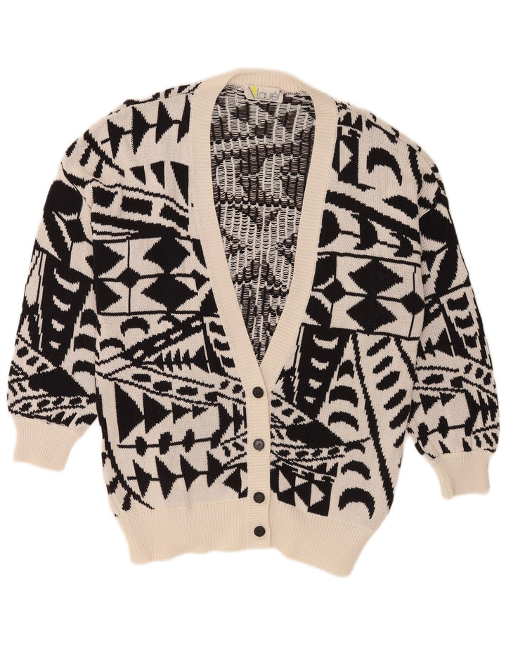 Laurel Γυναικείο πουλόβερ Longline Cardigan IT 42 Medium Black Geometric Retro