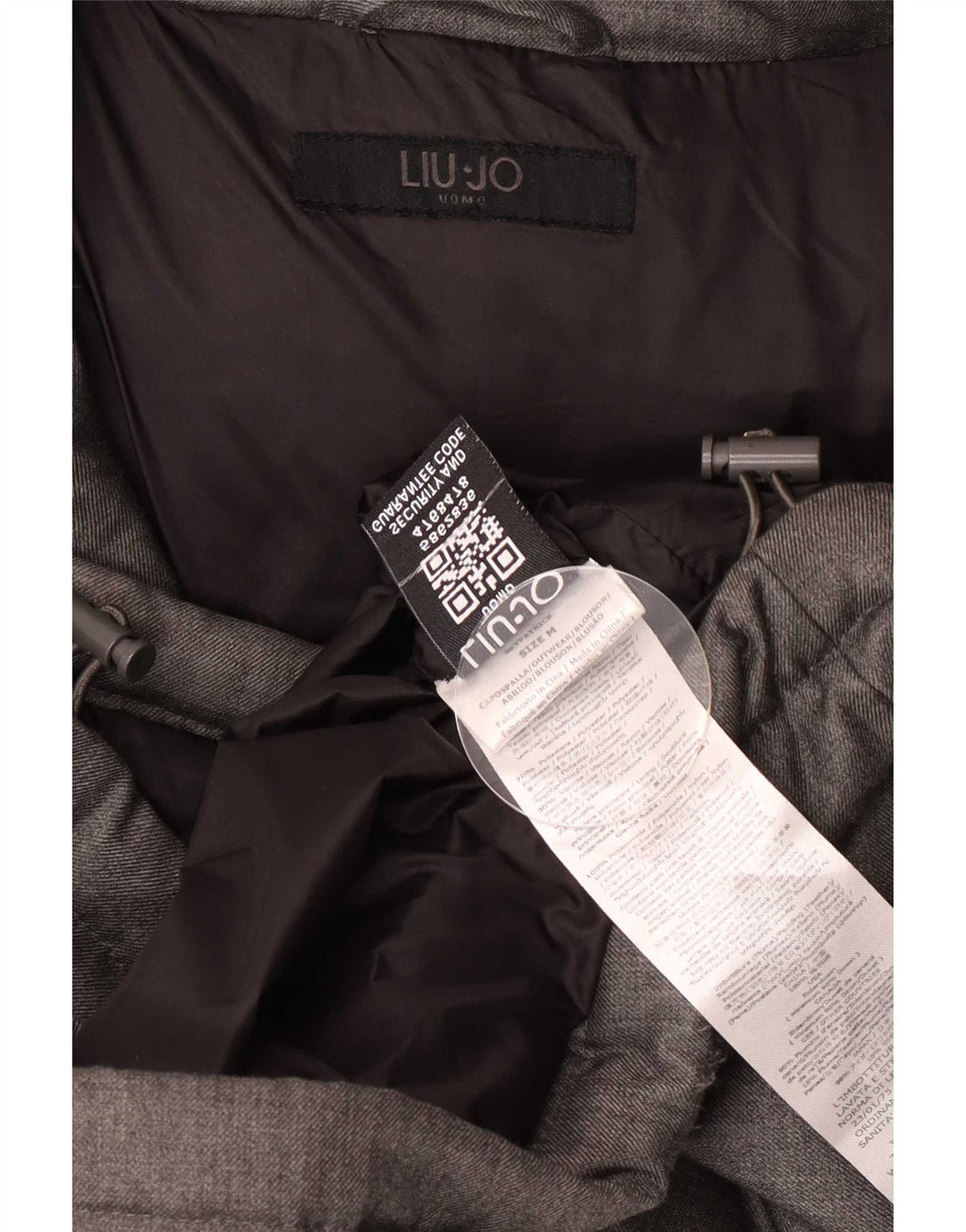 Liu Jo Ανδρικό μπουφάν με κουκούλα UK 36 Medium Grey Polyester