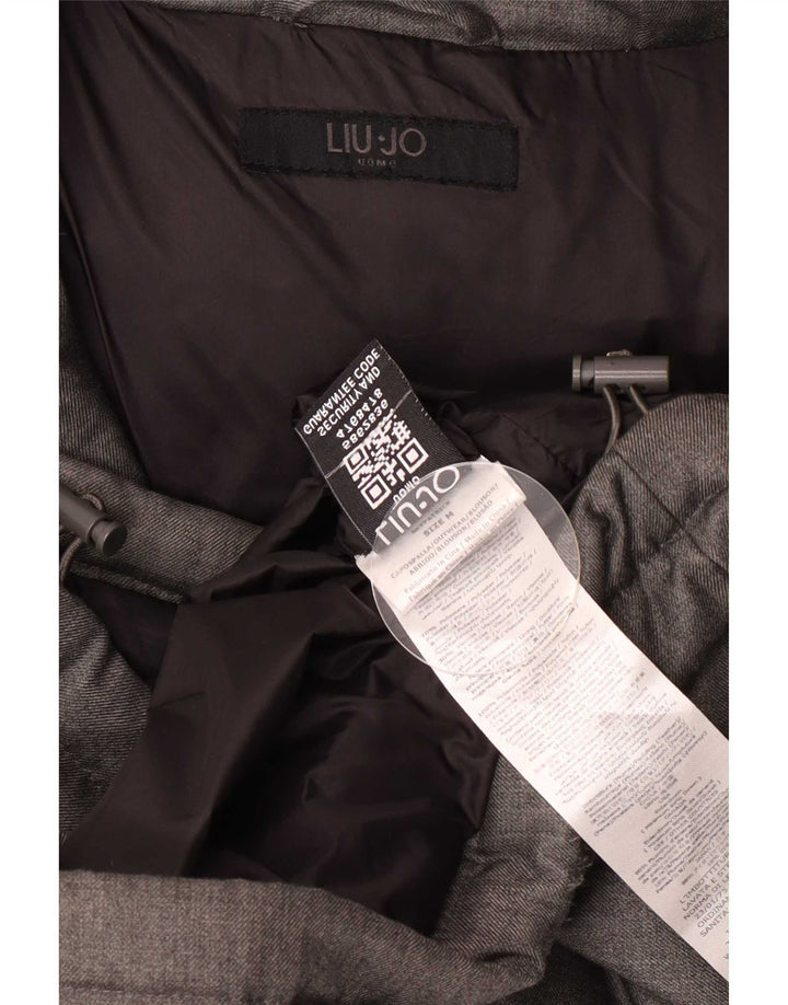 Liu Jo Ανδρικό μπουφάν με κουκούλα UK 36 Medium Grey Polyester