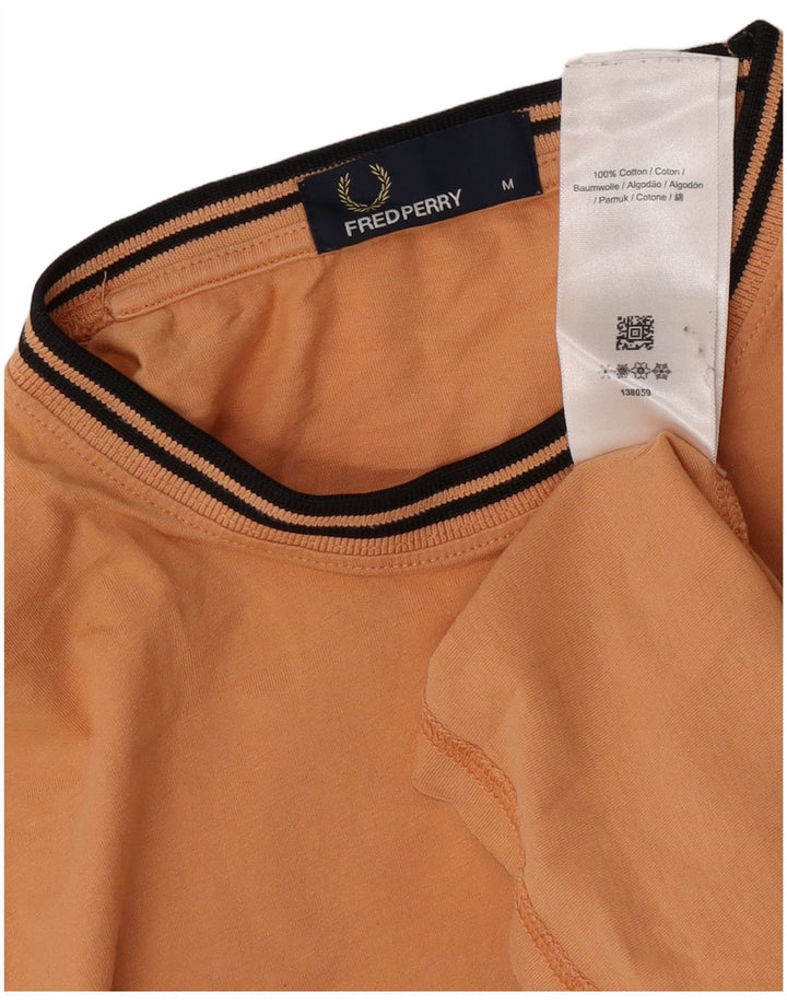 Fred Perry Ανδρικό T-Shirt Top Βαμβακερό μεσαίο πορτοκαλί ριγέ