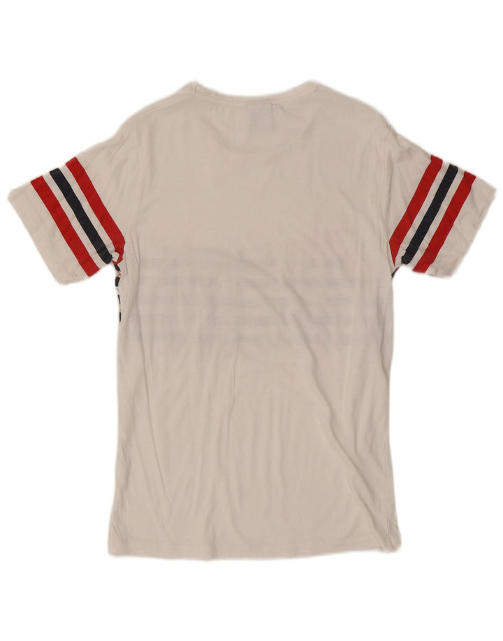 Zara Ανδρικό T-Shirt Top Small White Floral Βαμβακερό