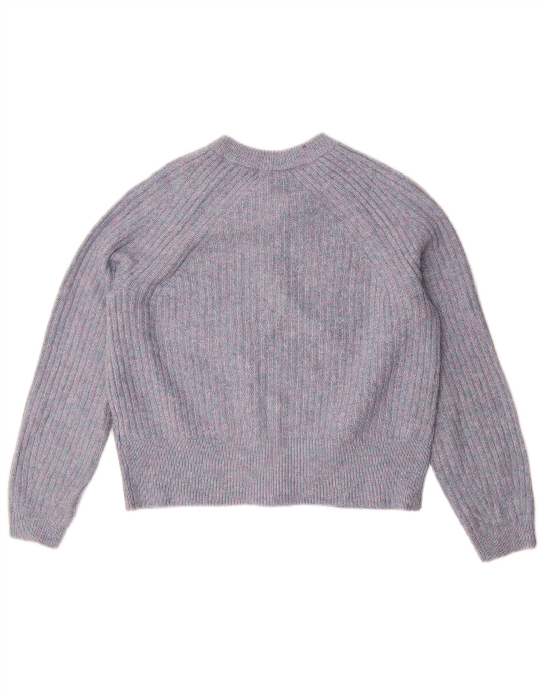 Marks & Spencer Γυναικείο πουλόβερ Crop Cardigan UK 14 Medium Blue Flecked