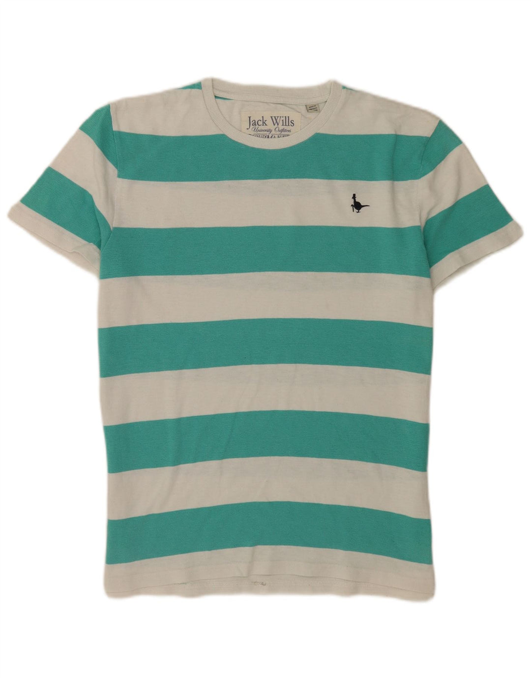 Jack Wills Ανδρικό T-Shirt Top Βαμβακερό μεσαίο πράσινο ριγέ