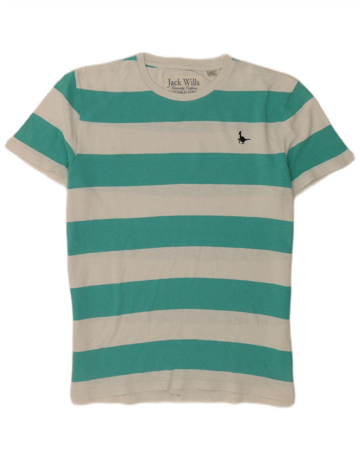 Jack Wills Ανδρικό T-Shirt Top Βαμβακερό μεσαίο πράσινο ριγέ