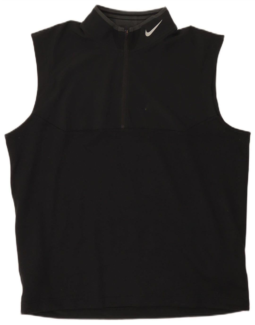 Ανδρικό γιλέκο με φερμουάρ Nike Dri Fit, μαύρο πολυεστέρα
