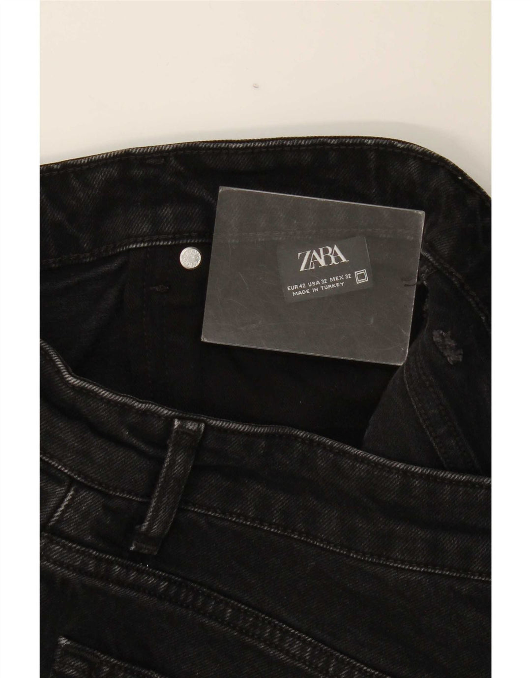 Zara Ανδρικό τζιν σορτς EU 42 Large W32 Μαύρο