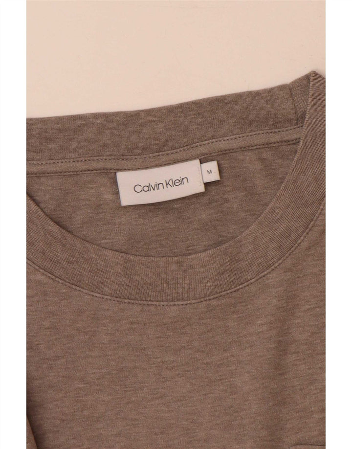 Ανδρικό T-Shirt Calvin Klein Τοπ μεσαίο καφέ