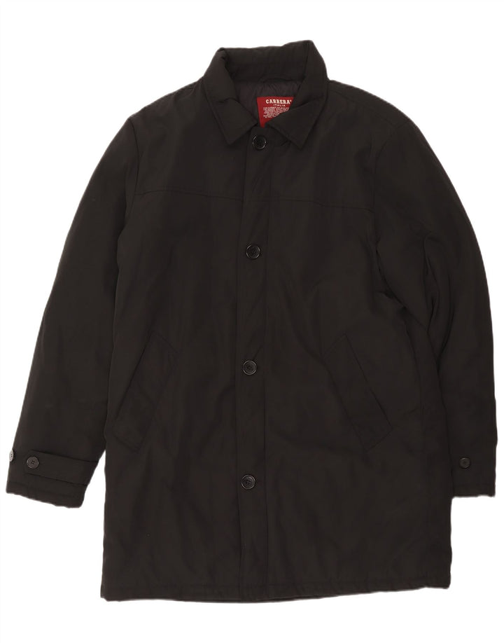 Carrera Ανδρικό παλτό UK 42 XL Μαύρο Πολυεστέρας