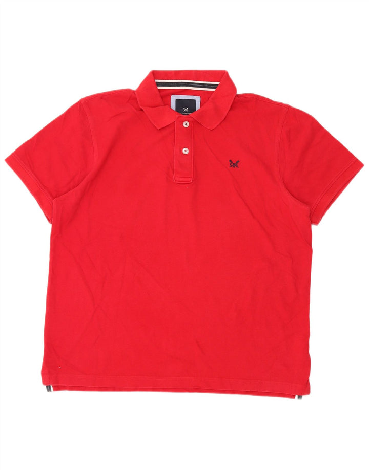 Crew Clothing Ανδρικό πουκάμισο πόλο μεγάλο κόκκινο βαμβακερό