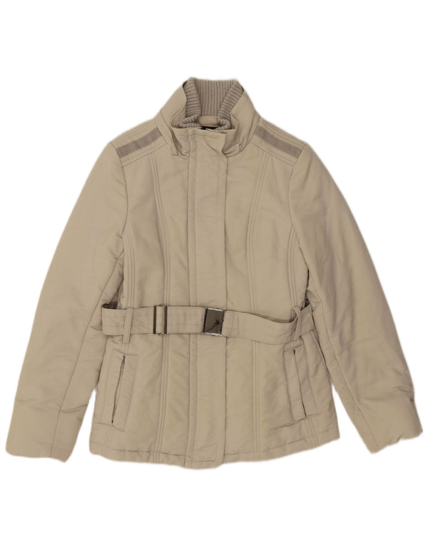 Zara Γυναικείο μπουφάν UK 12 Medium Beige βαμβακερό