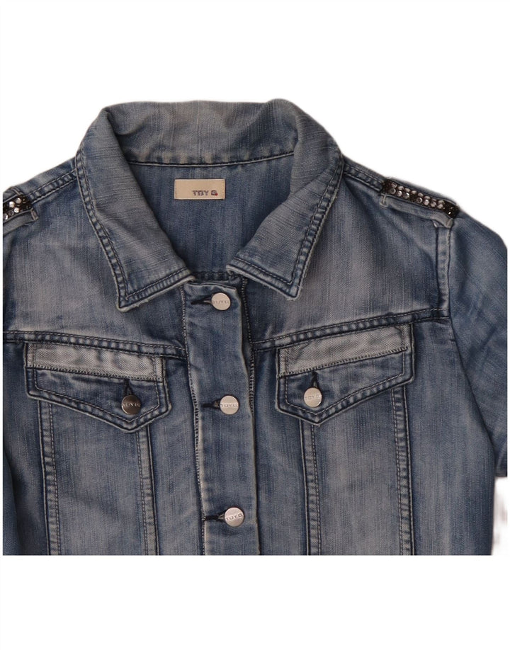 Γυναικείο τζιν μπουφάν TOY G Crop UK 12 Medium Blue