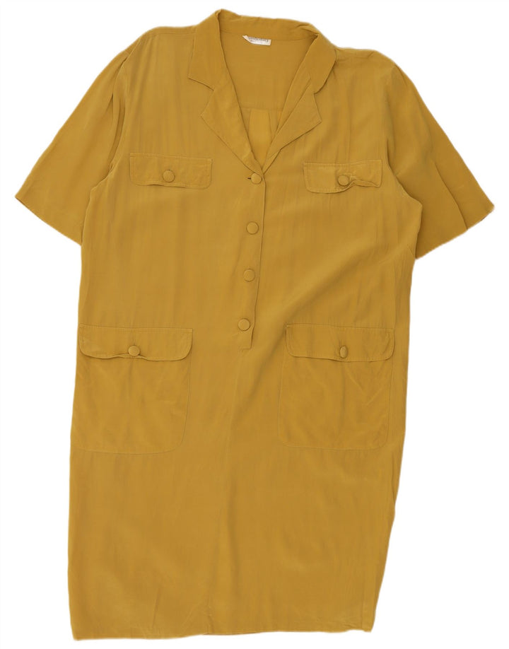 Γυναικείο φόρεμα Shift της Diana Bentall IT 50 XL Yellow Silk