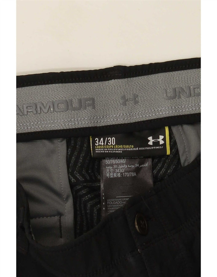 Under Armour Ανδρικό κωνικό παντελόνι Chino W34 L30 μαύρο πολυεστέρα